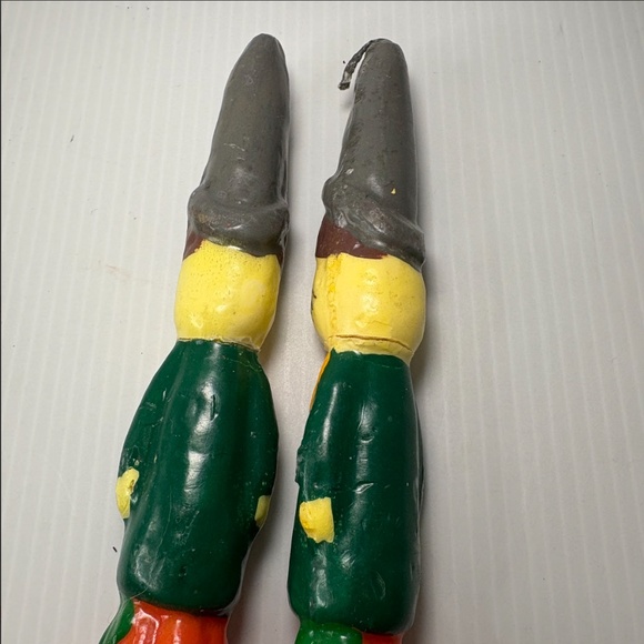 Vtg Halloween Candles Scarecrow w/pumpkins 10" Tapers 90's Pre-owned Unburned - Picture 10 of 11